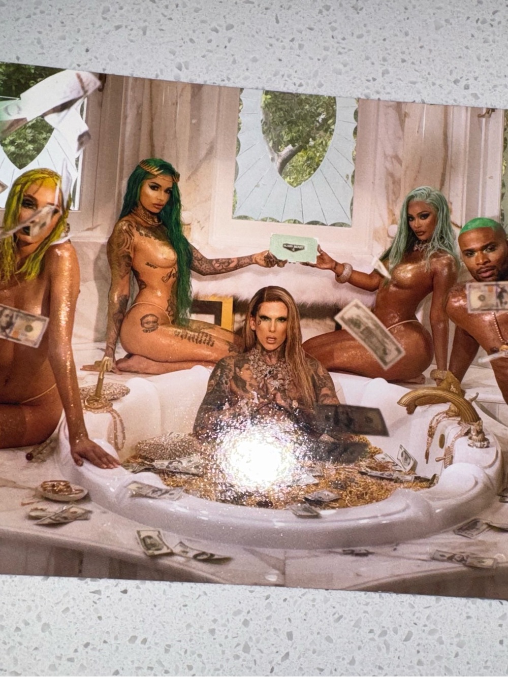 Jeffree star blood money postcard